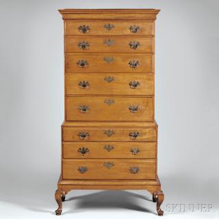 Appraisal: Maple Chest-on-chest on Frame southern New Hampshire late th century