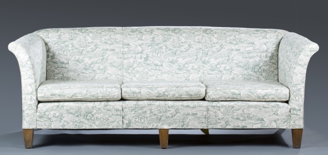 Appraisal: Modern Classic Sofa with Jungle Animal Motif Modern Classic Sofa