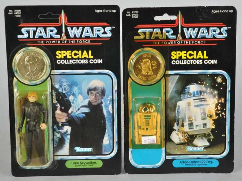 Appraisal: Lot of Star Wars POF Carded Figures Description Includes Luke