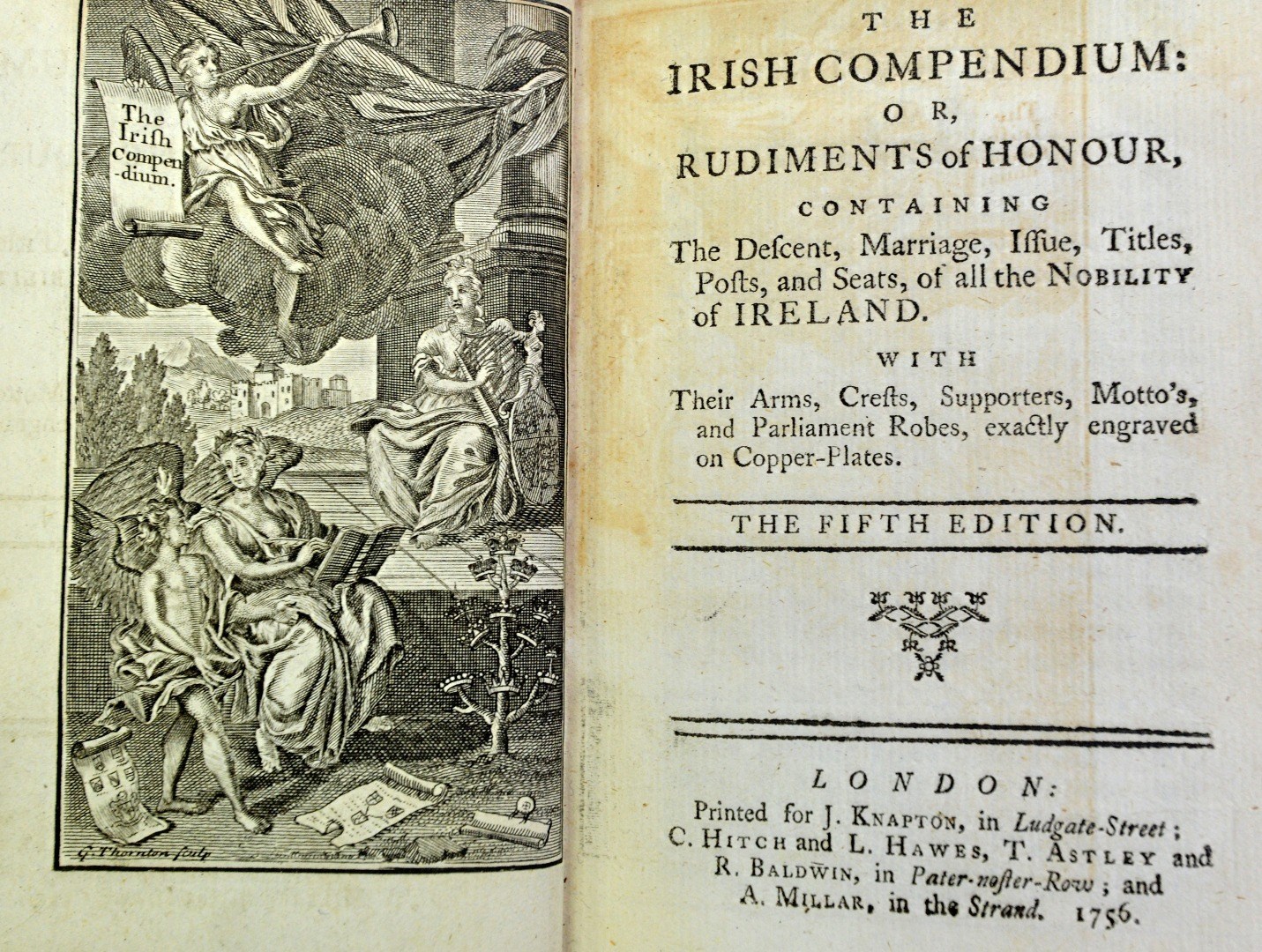 Appraisal: The IRISH COMPENDIUM or Rudiments of Honour th edition engraved