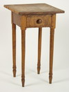 Appraisal: LAMP STAND - Country Sheraton flame birch stand brilliant grain