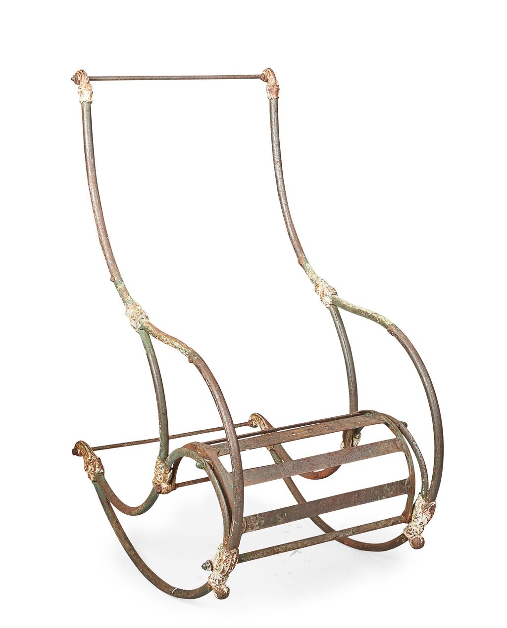 Appraisal: ATTRIBUTED TO R W WINFIELD CO BIRMINGHAM IRON ROCKING CHAIR