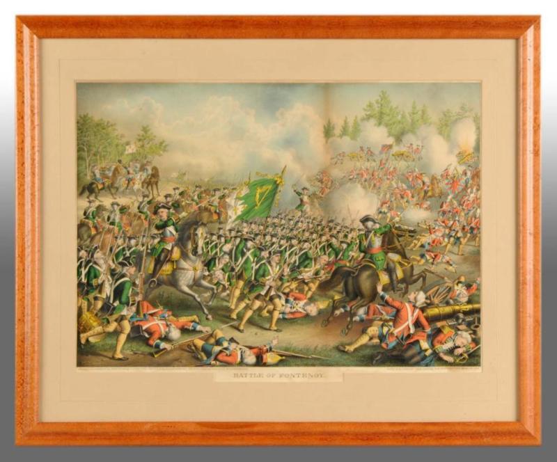 Appraisal: Kurz Allison Battle of Fontenoy Litho Description s Framed and