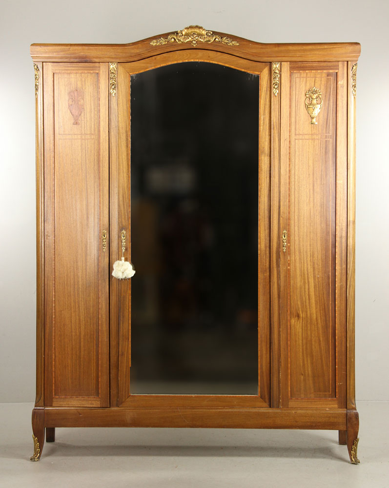 Appraisal: - French Armoire French armoire with ormolu mounts h Provenance