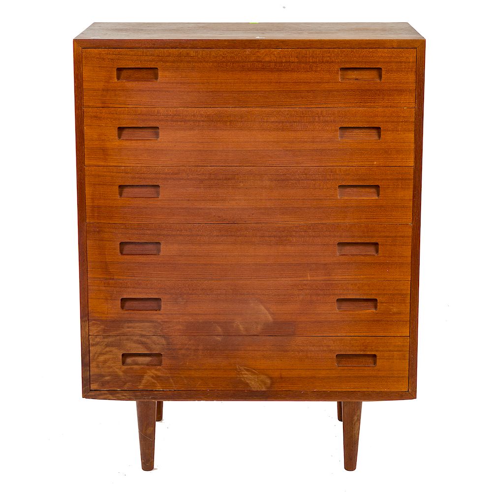 Appraisal: Danish Modern Teakwood Chest of Drawers mid- th century with