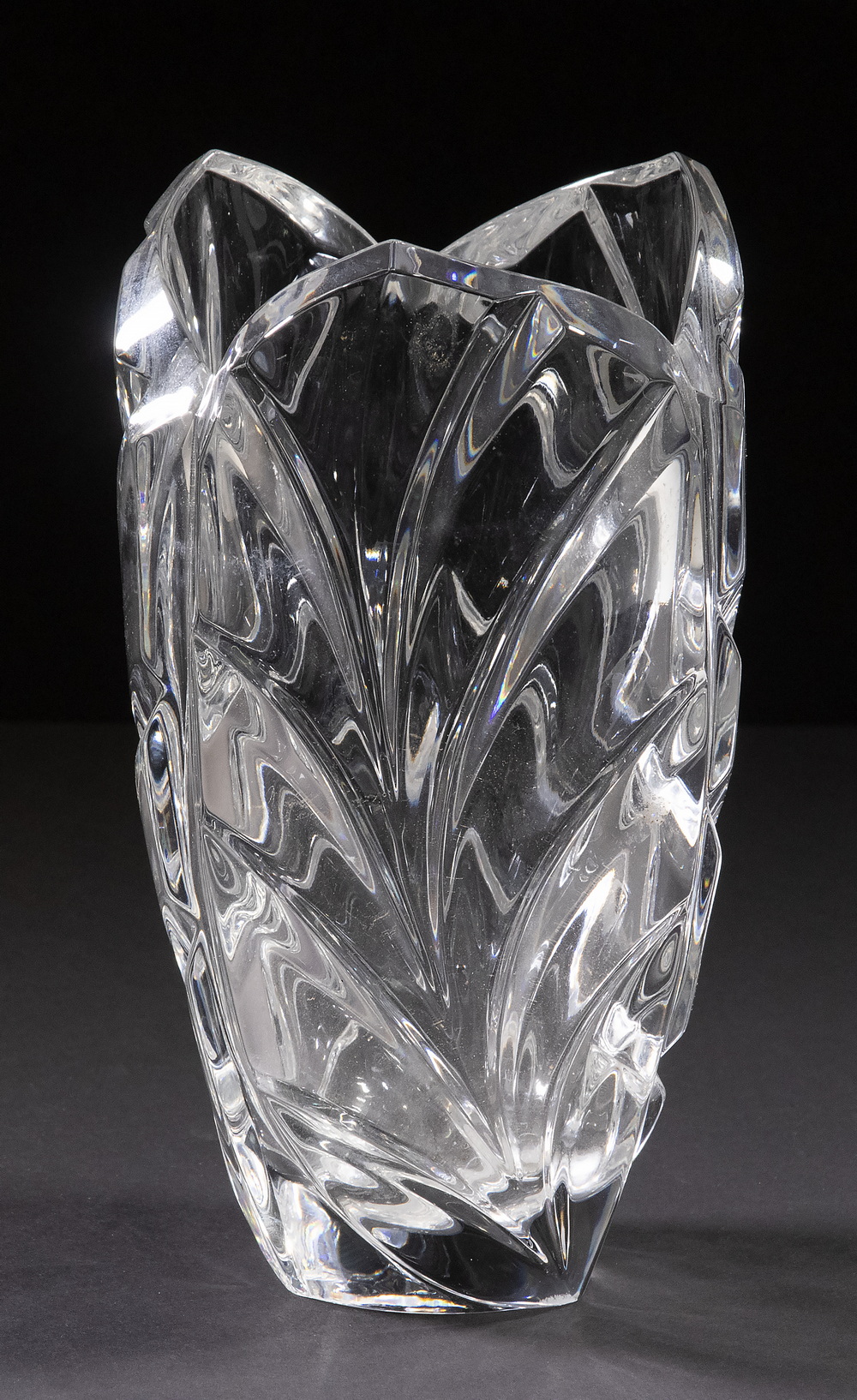 Appraisal: MARQUIS BY WATERFORD VASE Clear Crystal Vase with shaped rim