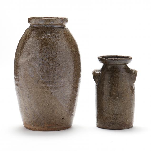 Appraisal: DAVID DONKEL - BUNCOMBE COUNTY NC TWO POTS Alkaline glazed