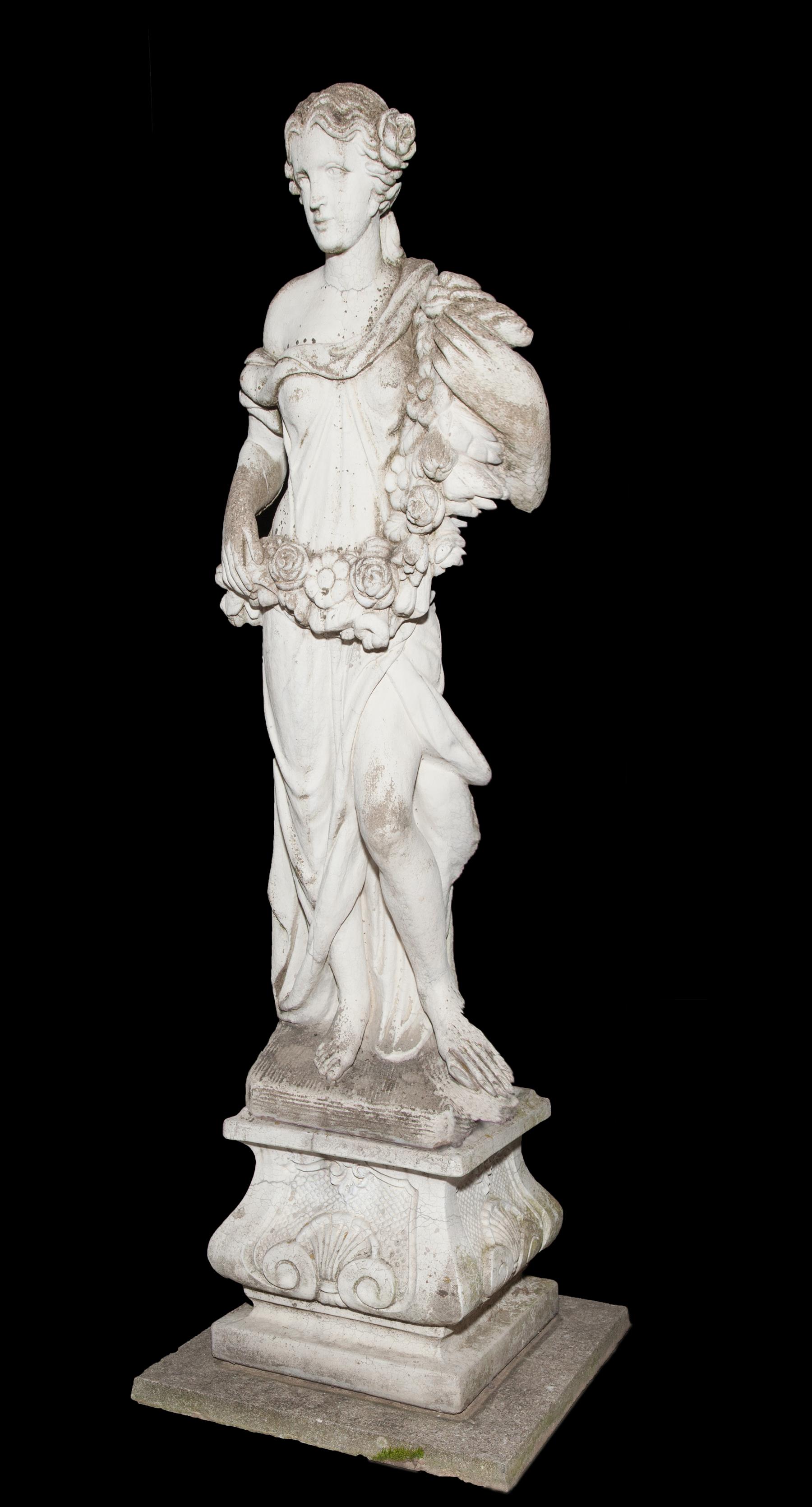 Appraisal: LARGE CAST CONCRETE GARDEN STATUE OF THE GODDESS OF SPRING