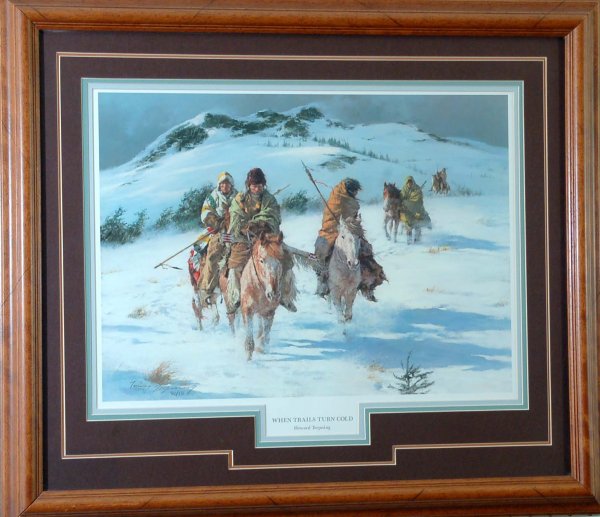 Appraisal: Howard Terpning American - Limited Edition print When Trails Turn