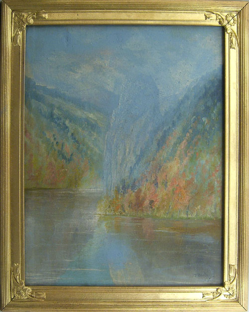 Appraisal: Oil on canvas landscape signed T Bailey x together with