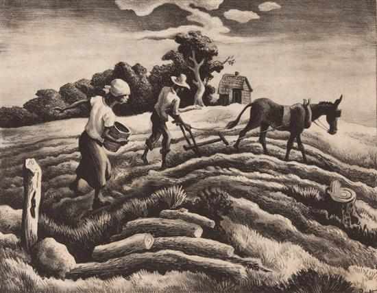 Appraisal: Thomas Hart Benton American - ''Planters'' lithograph signed ''Benton'' lr