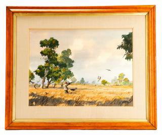 Appraisal: James March Phillips Pheasant Hunter Watercolor James March Phillips American