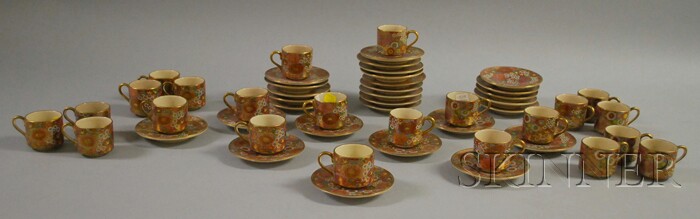 Appraisal: Set of Twenty-three Japanese Satsuma Demitasse Cups and Saucers with