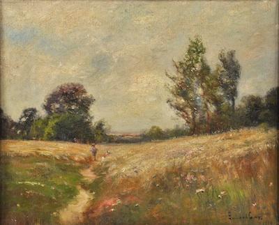 Appraisal: Edward Gay American - Path to the grainfield Oil on