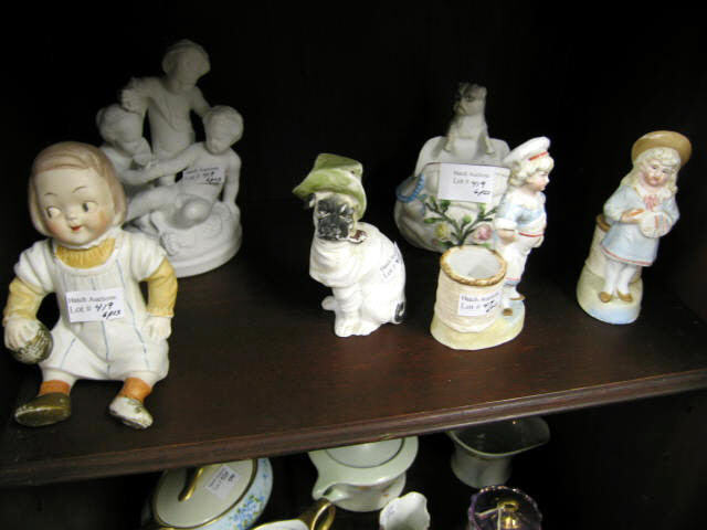 Appraisal: Pc Bisque Collection dogs boy girl cherubs more