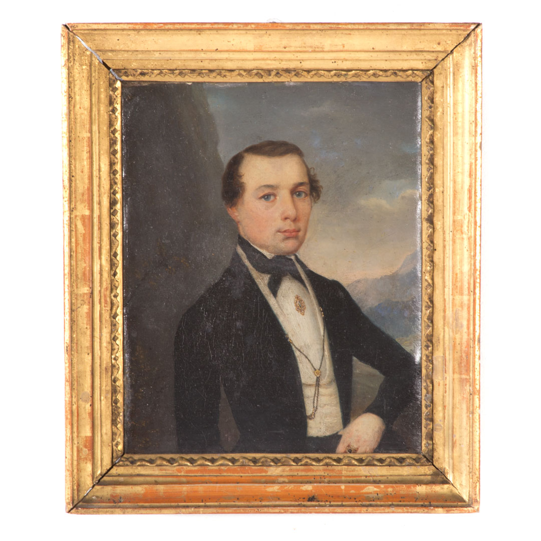 Appraisal: Attr to J M Neder Portrait of a Gentleman oil