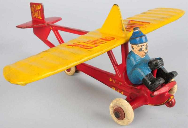 Appraisal: Cast Iron Lindy Glider Airplane Toy American This is a