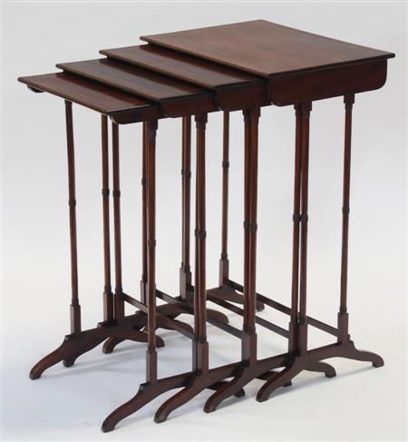 Appraisal: A Regency style quartetto of mahogany occasional tables each with