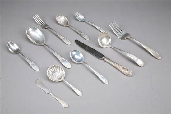 Appraisal: SIXTY FOUR PIECE SET OF STERLING FLATWARE Manufactured by S