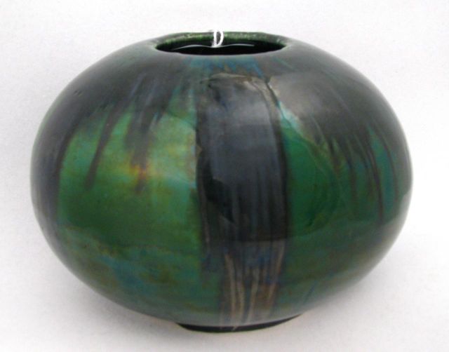 Appraisal: Signed Karl Martz IN - -inch diameter vase with -inch