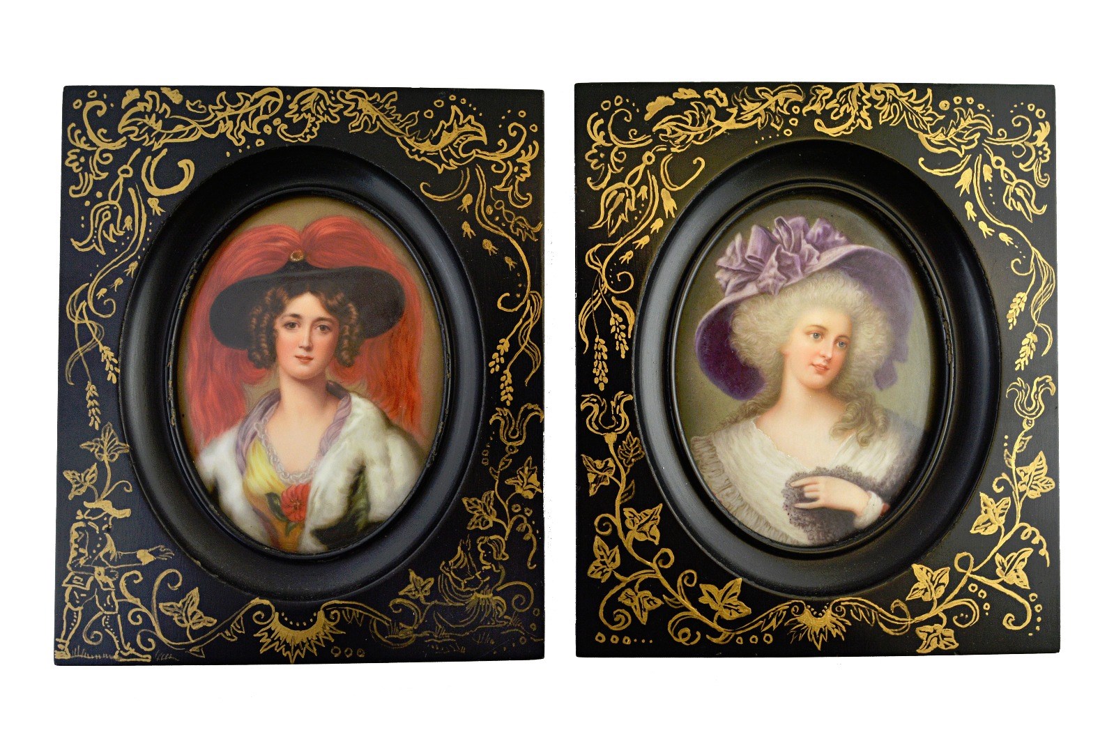 Appraisal: A pair of Continental porcelain oval plaques late th century