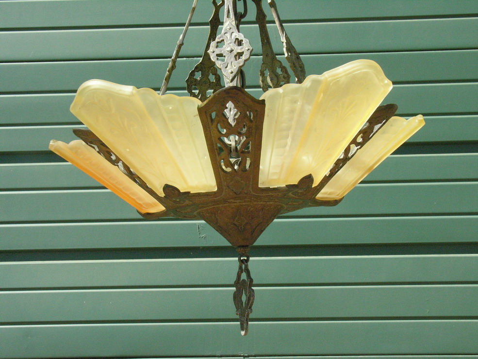 Appraisal: ART DECO CHANDELIER J C Virdin Co Patent applied for