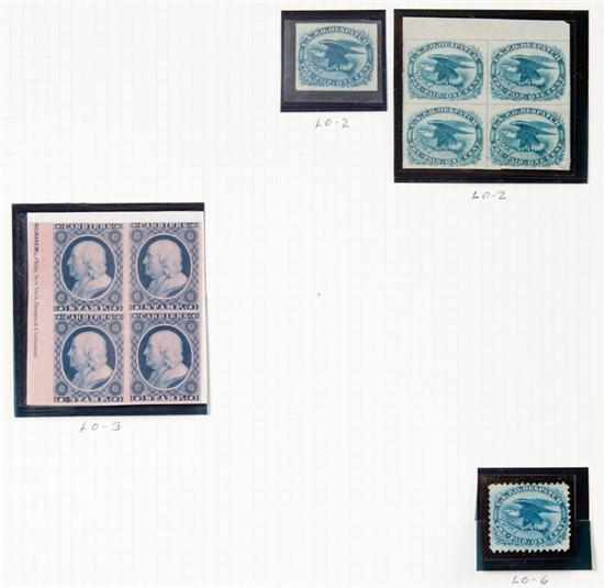 Appraisal: Group of official-issue Carrier's stamps Scott LO - LO includinh