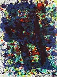 Appraisal: Print by Sam Francis Sam Francis American - Untitled lithograph