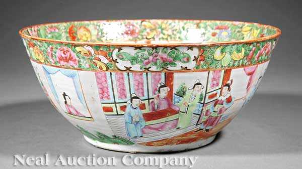 Appraisal: A Chinese Canton Famille Rose Porcelain Punchbowl th c the