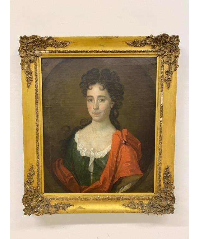 Appraisal: Oil on canvas portrait of a lady early th c