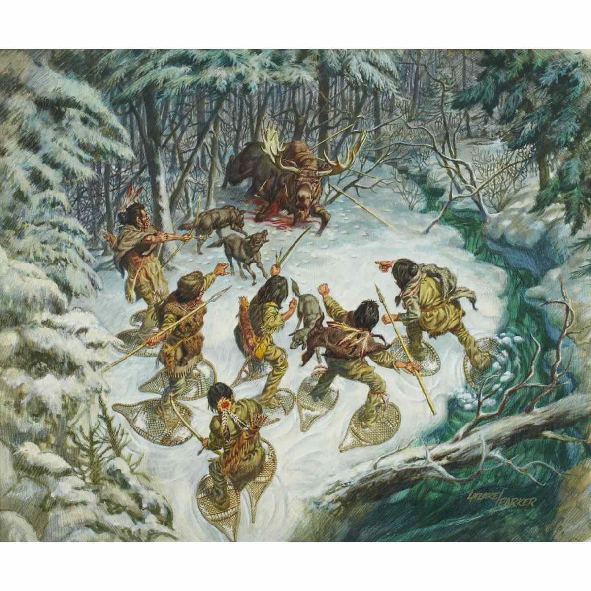 Appraisal: GERALD LAZARE AND LEWIS PARKER THE MOOSE HUNT THE ALGONKIANS