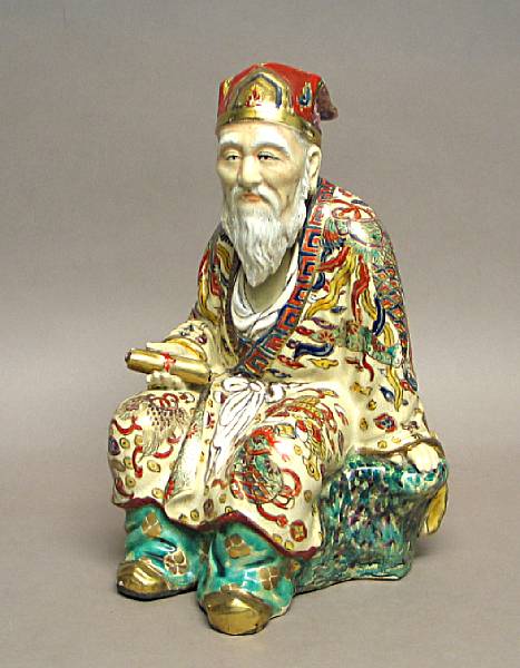 Appraisal: A Kutani style porcelain figure of a Chinese sage Early