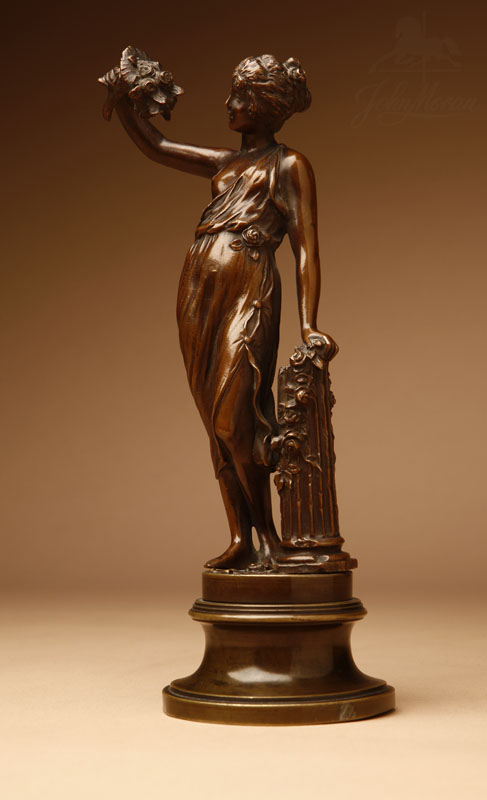 Appraisal: After Max Lindenberg patinated bronze figure of a Classical beauty