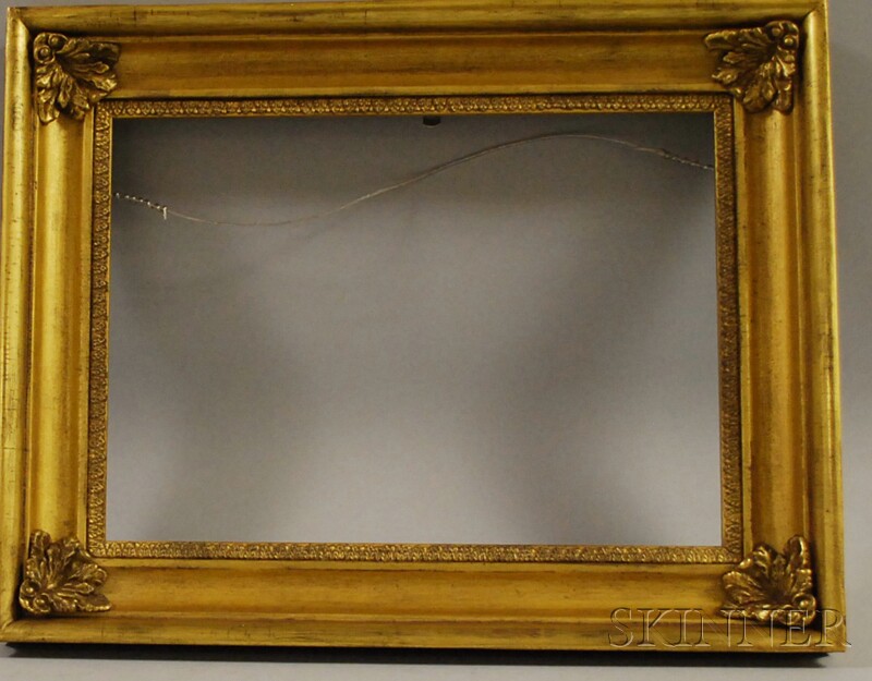 Appraisal: Giltwood and Gesso Frame with partial paper label possibly from