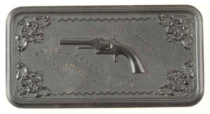 Appraisal: SCARCE SMITH WESSON ST MODEL REVOLVER GUTTA PERCHA CASE Scarce