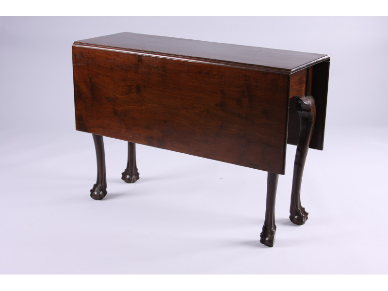 Appraisal: Chippendale Style Drop Leaf Table mahogany birch secondary one board