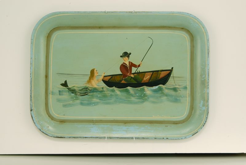 Appraisal: MARTHA FARHAM CAHOONAmerican - Fisherman in an anchored rowboat hooks