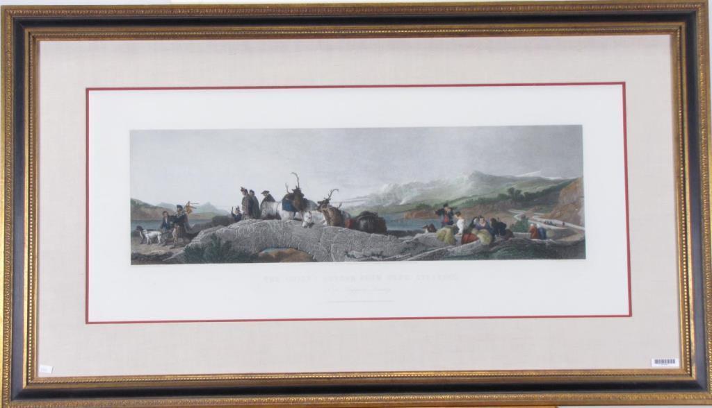 Appraisal: The Chief's Return from Deer Stalking framed print depicting post