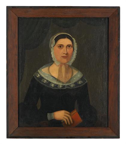 Appraisal: American School th century portrait of a lady from byfield