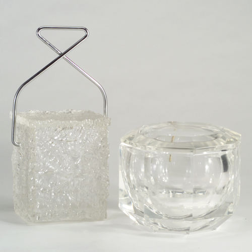 Appraisal: Two lucite ice buckets one by Wilardy of ice block