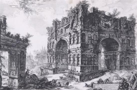 Appraisal: GIOVANNI BATTISTA PIRANESI Italian - TEMPIO DETTO VOLGARMENTO DI GIANO