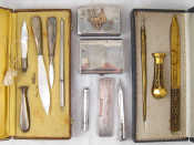 Appraisal: A mixed lot comprising two boxed dip pen and seal