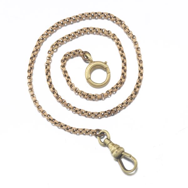 Appraisal: VICTORIAN TWO-TONE GOLD POCKET WATCH CHAIN k rose and yellow