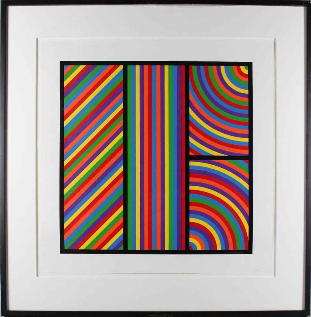 Appraisal: SOL LEWITT AMERICAN - COLOR BANDS WORKS Linocuts x in