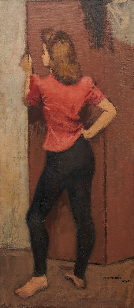 Appraisal: RAPHAEL SOYER American - Young Girl oil on canvas x