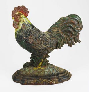 Appraisal: early th c rooster cast iron doorstop ht early th