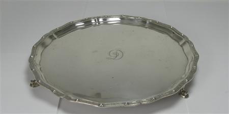 Appraisal: A modern silver salver Hamilton inches of Edinburgh Birmingham of