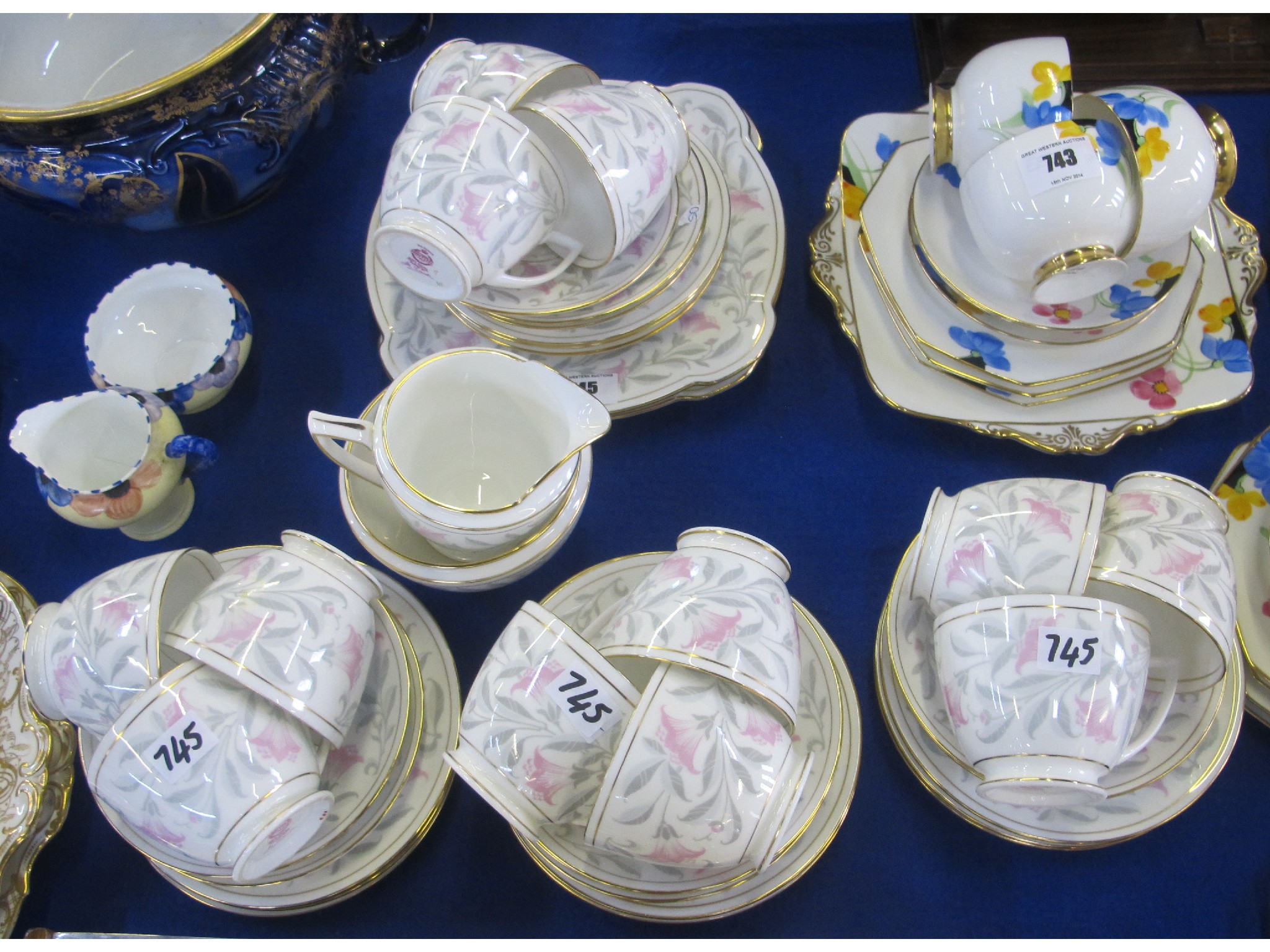 Appraisal: Minton Petunia twelve setting teaset comprising twelve cups saucers and