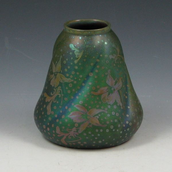 Appraisal: Weller Sicard vase with floral decoration and green purple blue