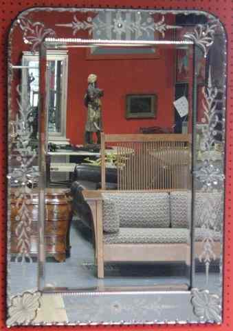 Appraisal: Rectangular Venetian Style Mirror From a Manhattan NY location Dimensions